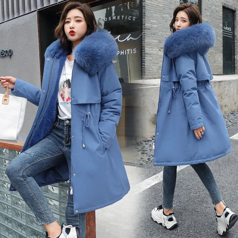 Long Hooded Parka - Wool Liner & Fur Collar
