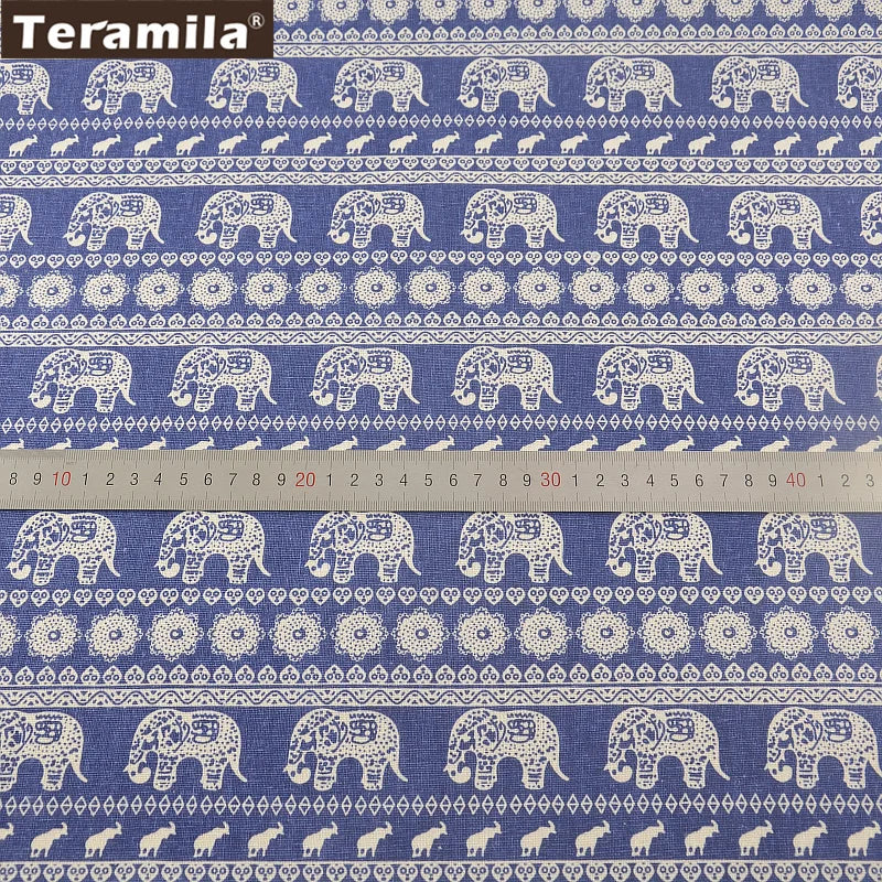 PRINTED CANVAS LINEN FABRIC - Cotton Linen Blend by the Yard - Bold Patterns for DIY