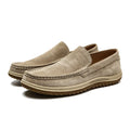MOCCASIN DRIVE - Men's Genuine Leather Slip-On Loafers - Hand-Stitched Non-Slip Driving & Walking Shoes