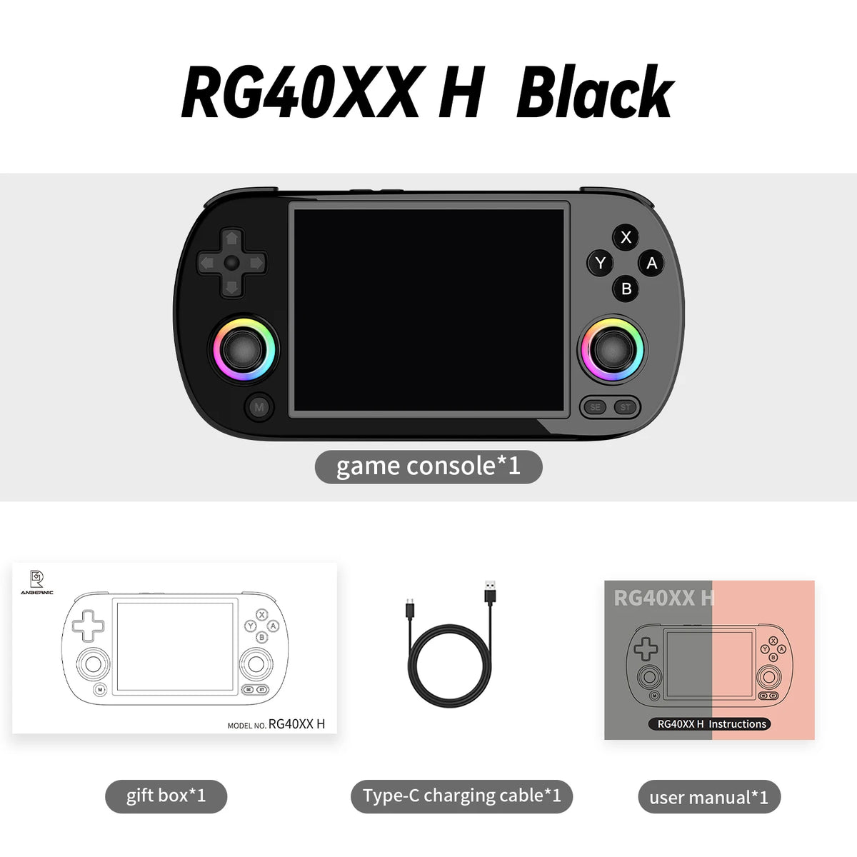 Anbernic RG40XX H - 4-Inch IPS - RGB Retro Play