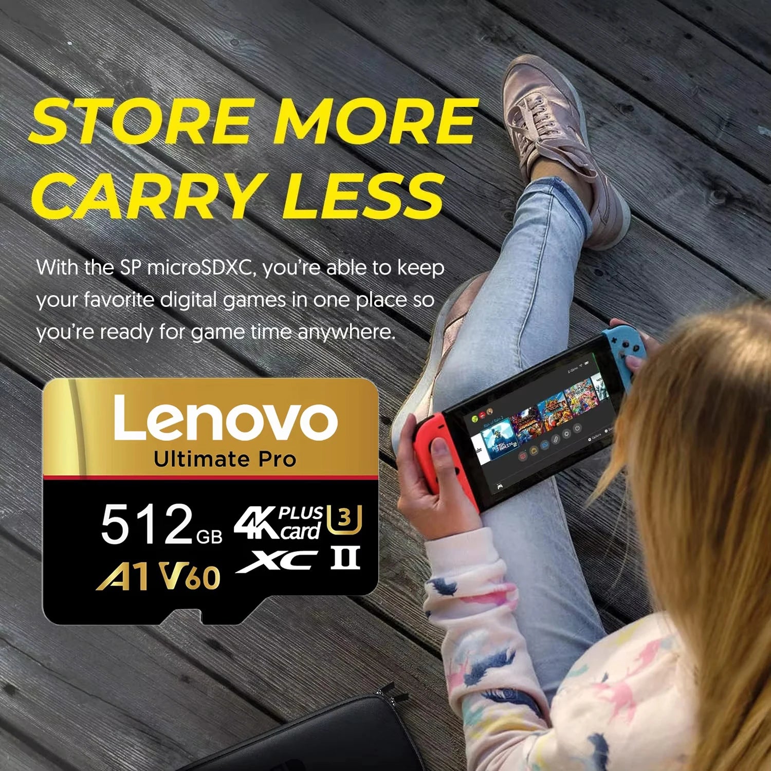 Lenovo Ultimate Pro MicroSD - 512GB/256GB/128GB + Adapter
