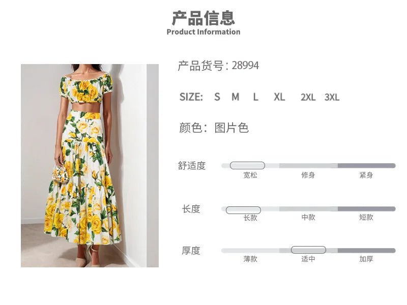 2026Spring new women's clothing Foreign trade European and American dresses Elegant casual loose-fitting plant print long dress