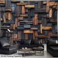 RUSTIC WOOD PLANK TAPESTRY - 3D Print Polyester, 10 Sizes - Raw Walls