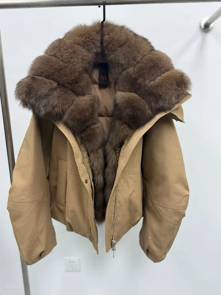 Goose Down Puffer - Fox Fur Collar - Winter Glow