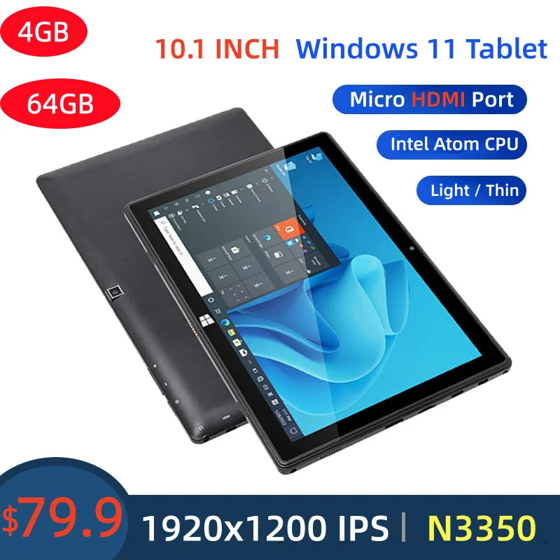 Wave 10" FULL HD Windows 11 Tablet - Intel Quad Core