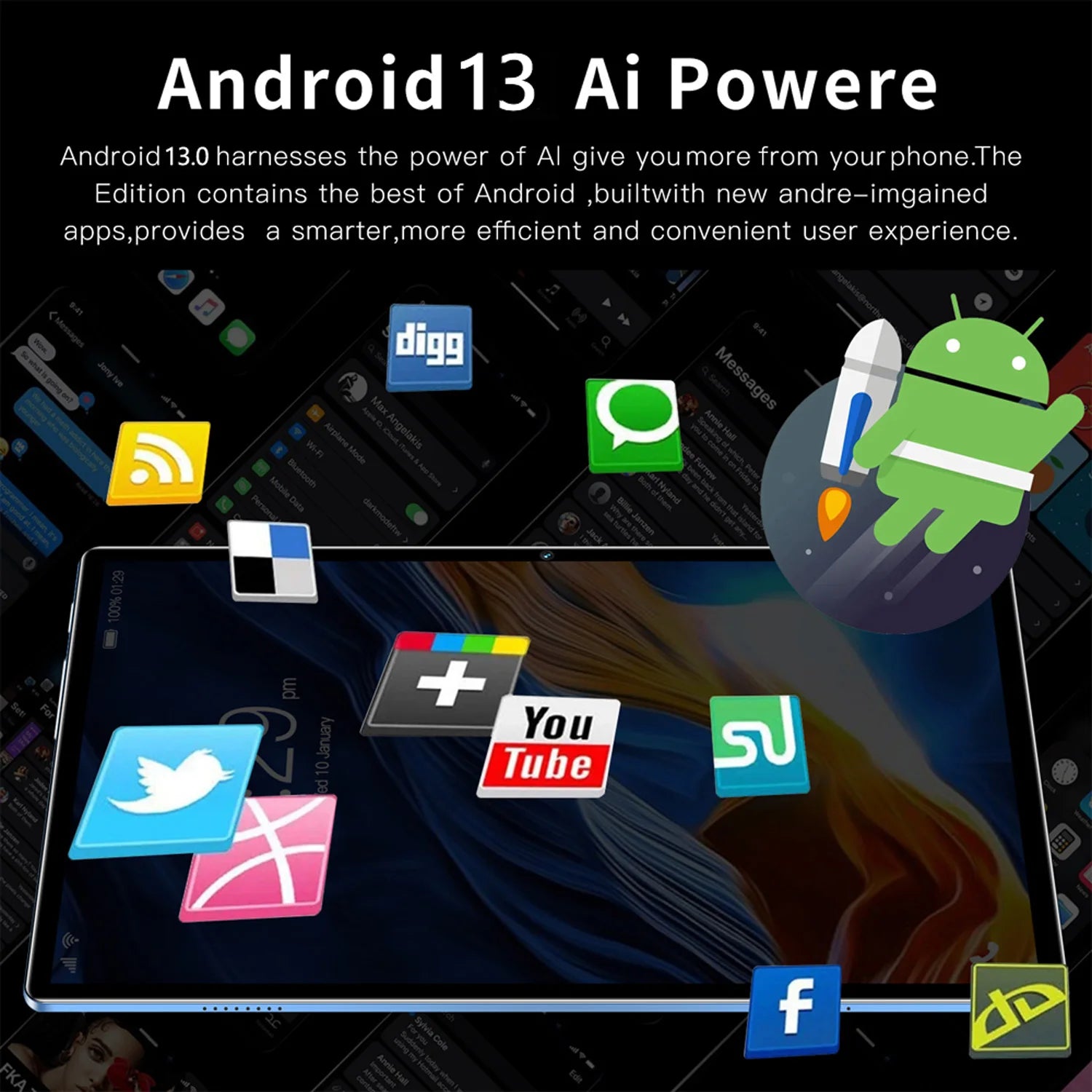 10.1" Tablet PC 4GB 64GB – Octa Core Dual SIM 3G WiFi