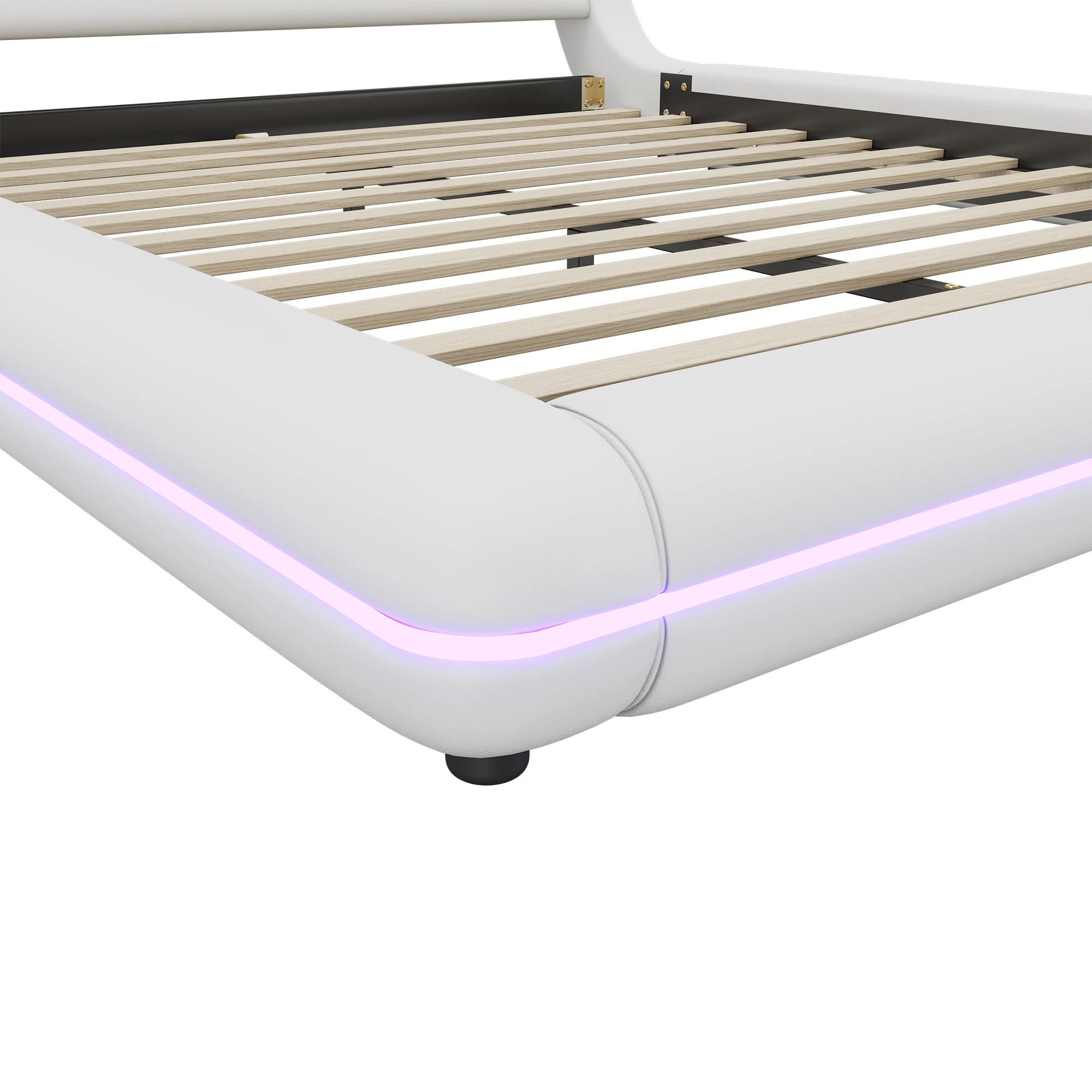 LED Floor Bed 160x200cm – RGB Ambient Light, Remote Control