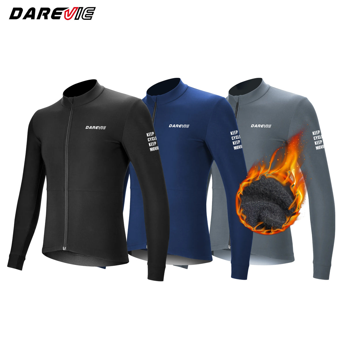 Fleece Cycling Jersey - Long Sleeves - Cool-Weather Rhythm