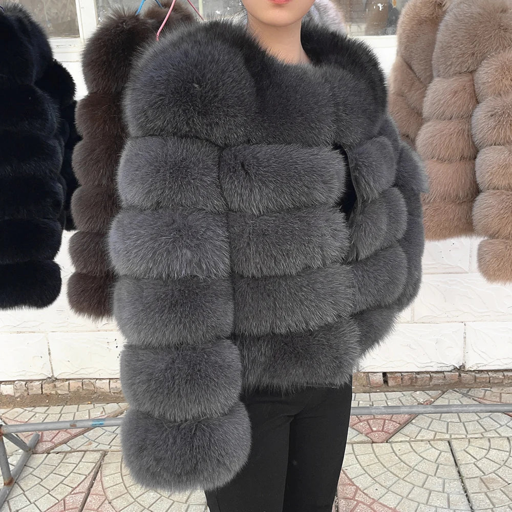 Frosted Muse - Fox Fur Jacket - Winter Nights