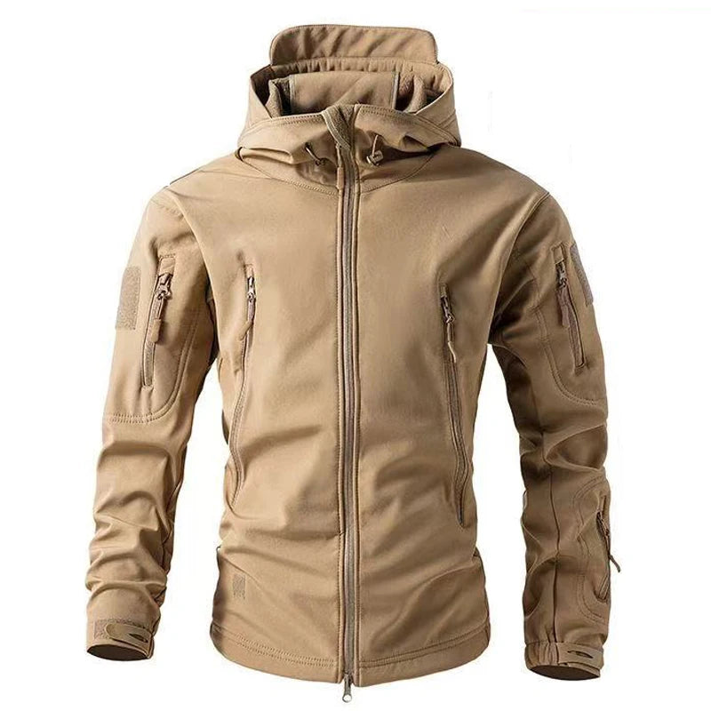 TACTICAL FLEECE - Men's Military Softshell Fleece Hoodie Jacket - 5 Colors, M–5XL