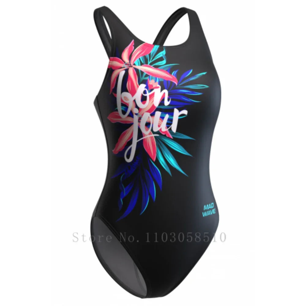 mad wave One Piece Sexy Swimwear Female Beach Swimsuit Back cutout Bathing Suit swimming training Beachwear Summer Competition