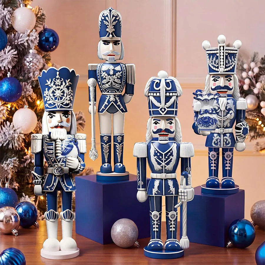Wooden Nutcracker Soldiers - 4 Pieces - Tabletop Cheer