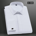 FRENCH CUFF - Men's Dress Shirt - Long Sleeve, Elegant England Style