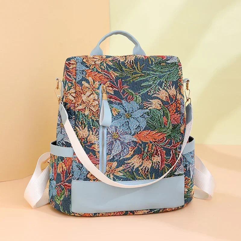 Floral Tapestry Women Backpack