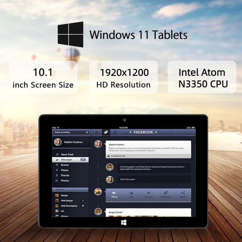 Windows 11 Tablet 10.1" - Intel Atom N3350, 4GB/64GB