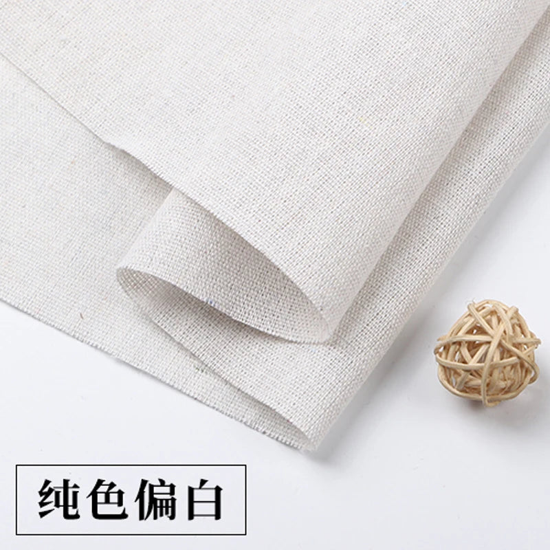 RAW COTTON LINEN FABRIC GREIGE - 150cm Wide, 3 Neutrals - Make Something Real
