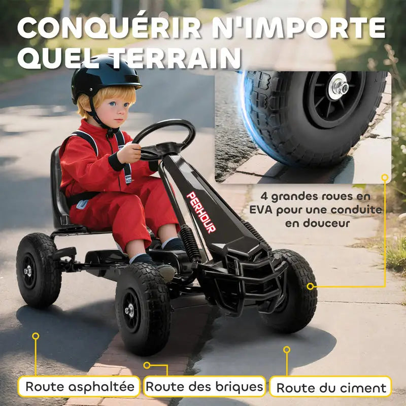 PEDAL GO-KART - Adjustable Seat, EVA Tires - Family Track Fun