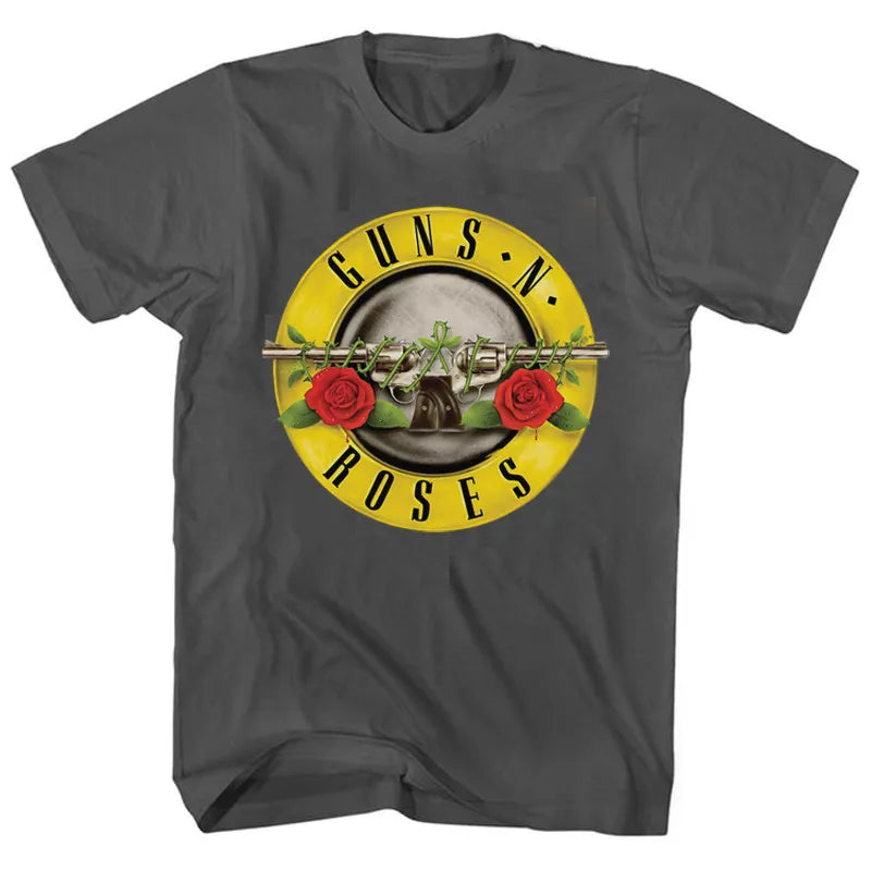 Guns N' Roses T-Shirt - Pistol Rose Rock Band Vintage Tee