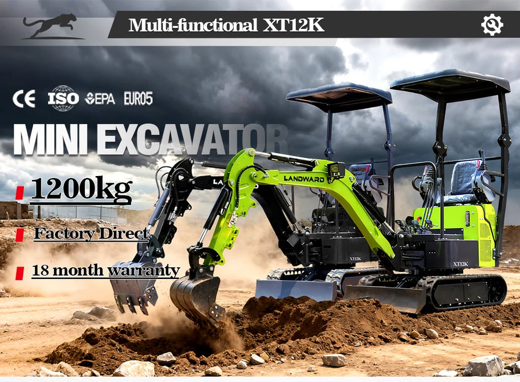 Mini Excavator - 1.2-2 Ton - Kubota Engine