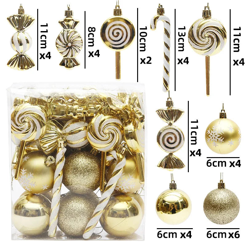 Special-Shaped Christmas Ornaments - 36 or 40 Pieces - Six Colours