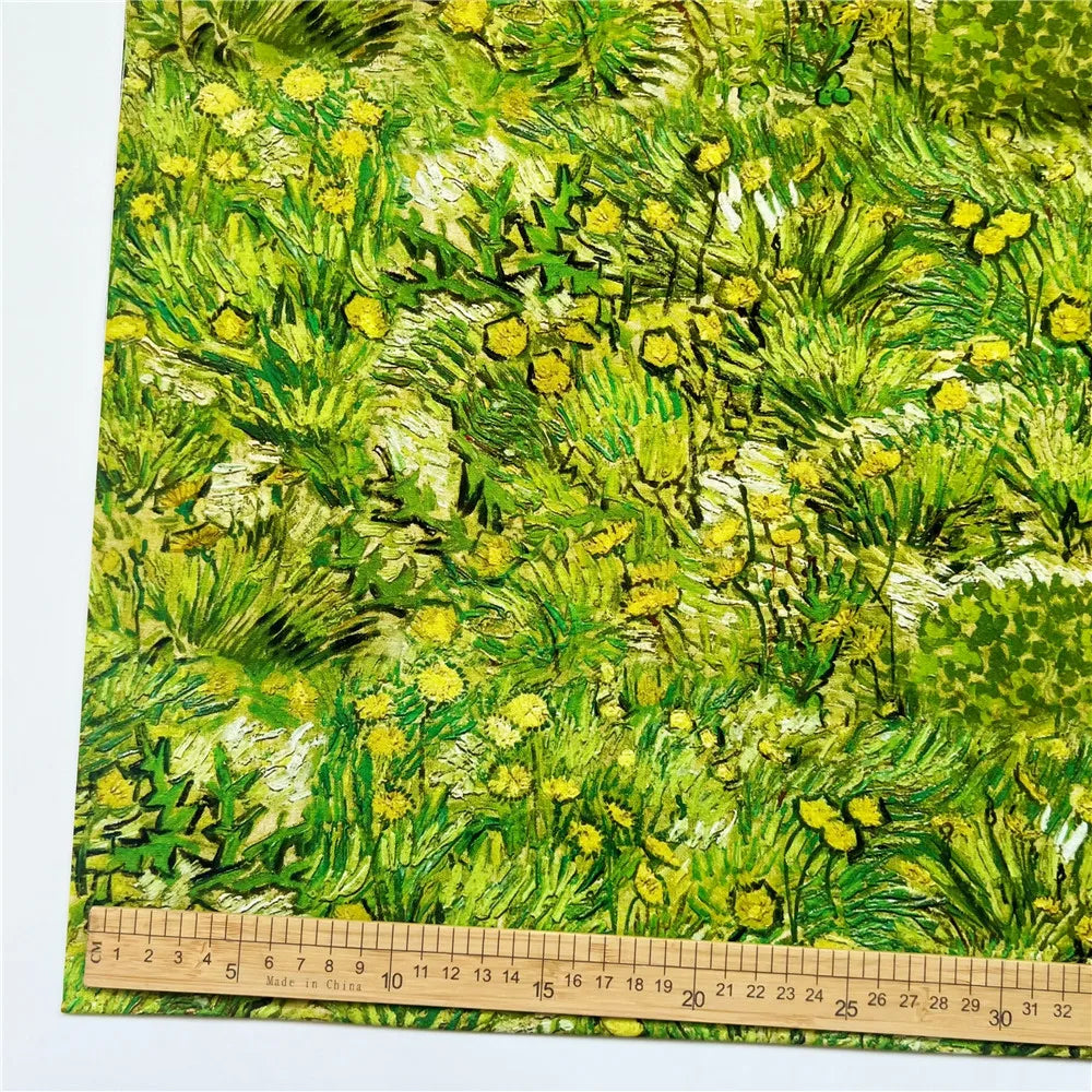 OIL PAINTING PRINT COTTON FABRIC - 105cm Wide, 20 Designs - Craft Canvas