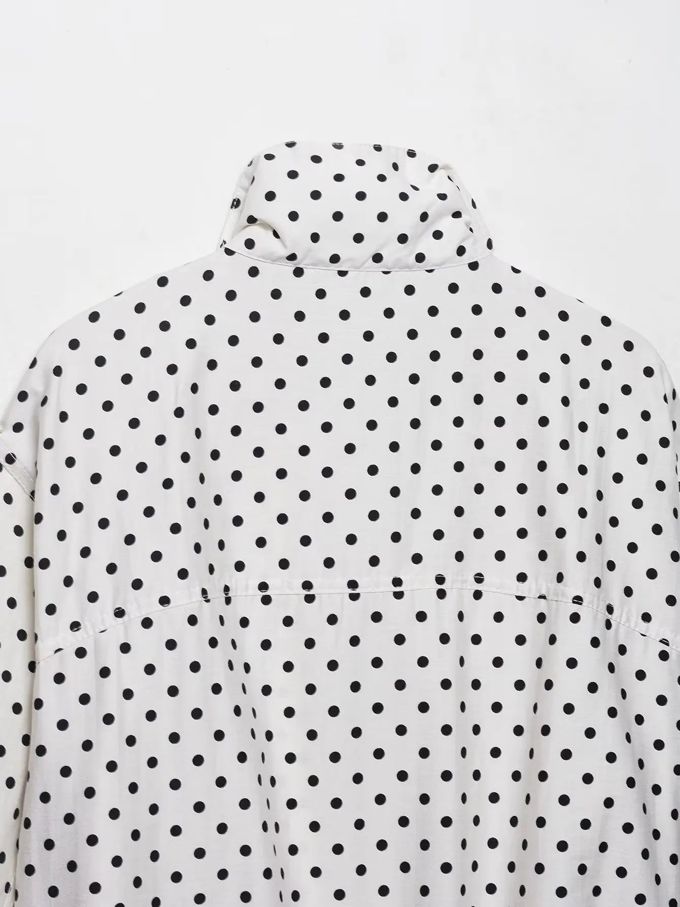 HH Woman Autumn Long Sleeves Turtleneck Zipper With Pockets Drawstring Casual Coats Women Fashion Polka Dot Printed Jacket
