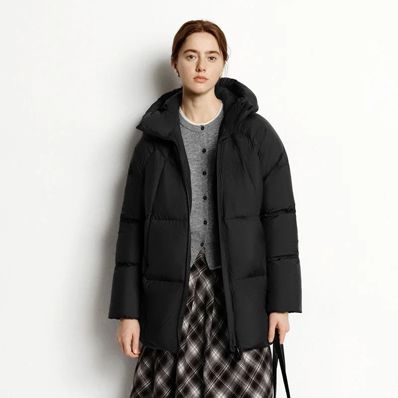 Semir Hooded Down Jacket - 90% Duck Down Mid-Length
