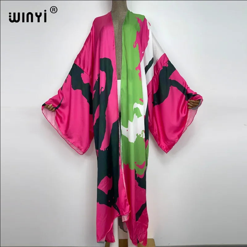Printed Kimono - Open Front - Colorful Escape