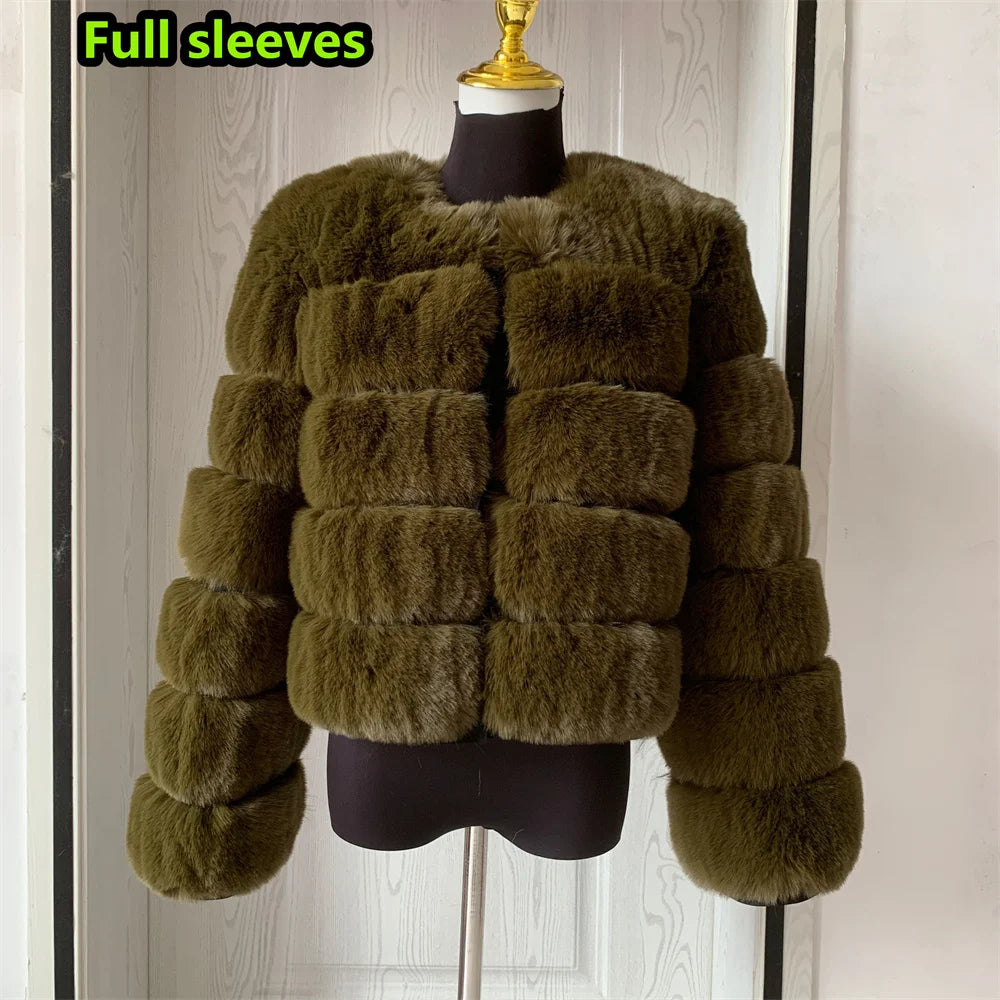Velvet Hour - Faux-Fur Jacket - Colour After Dark
