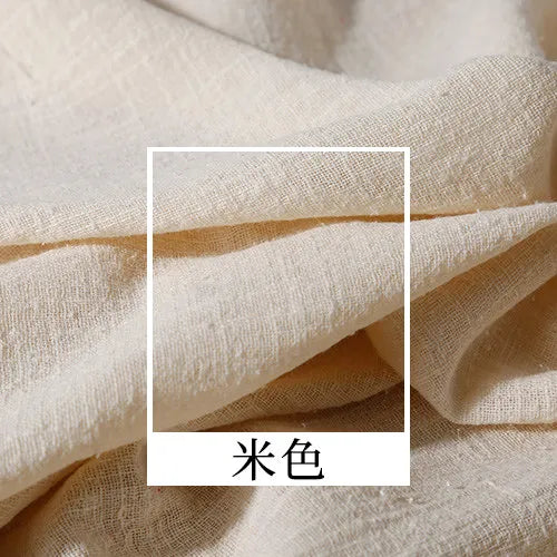 SLUB COTTON LINEN CREPE FABRIC - 135cm Wide, 26 Solid Colours - Everyday Sewing