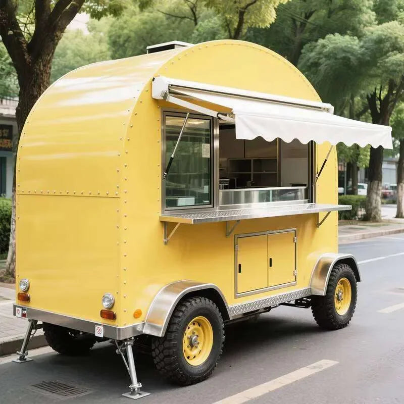Classic Round Airstream Food Trailer – Stainless Exterior Mobile Kitchen