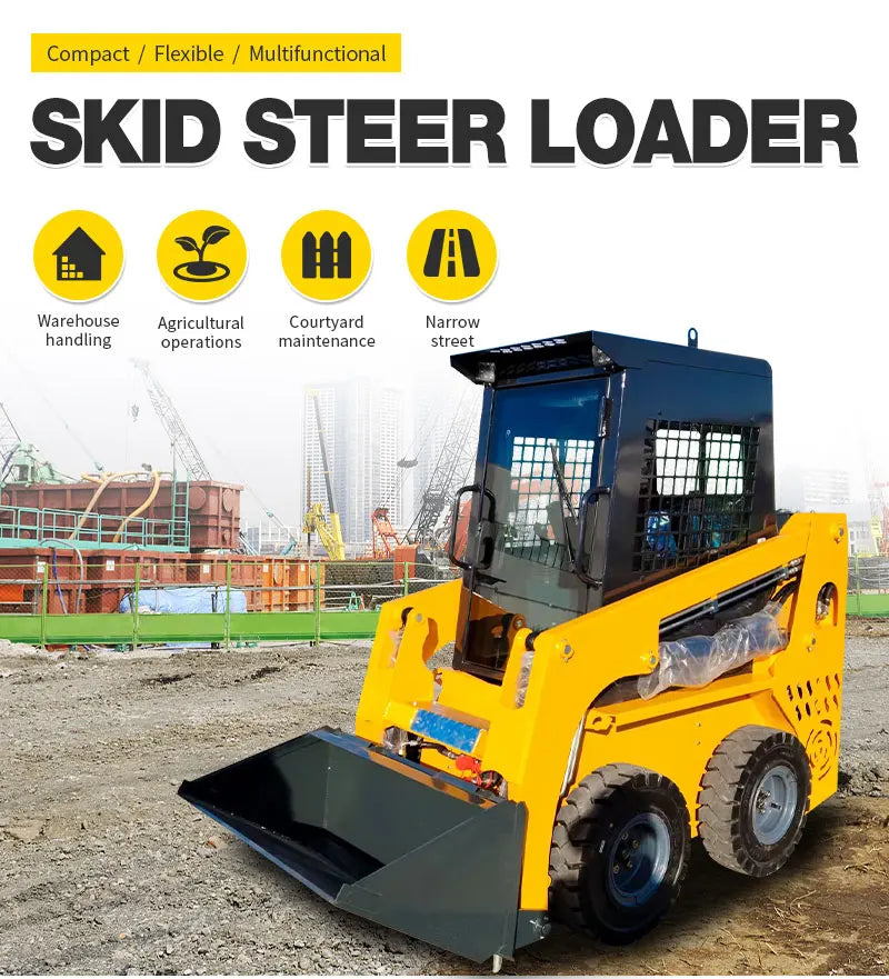 JC25 Mini Wheeled Skid Steer Loader | 1.3 Ton