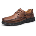 SOLE CRAFT - Men's Handmade Leather Loafers - Thick Rubber Sole, Breathable, Classic Sewn