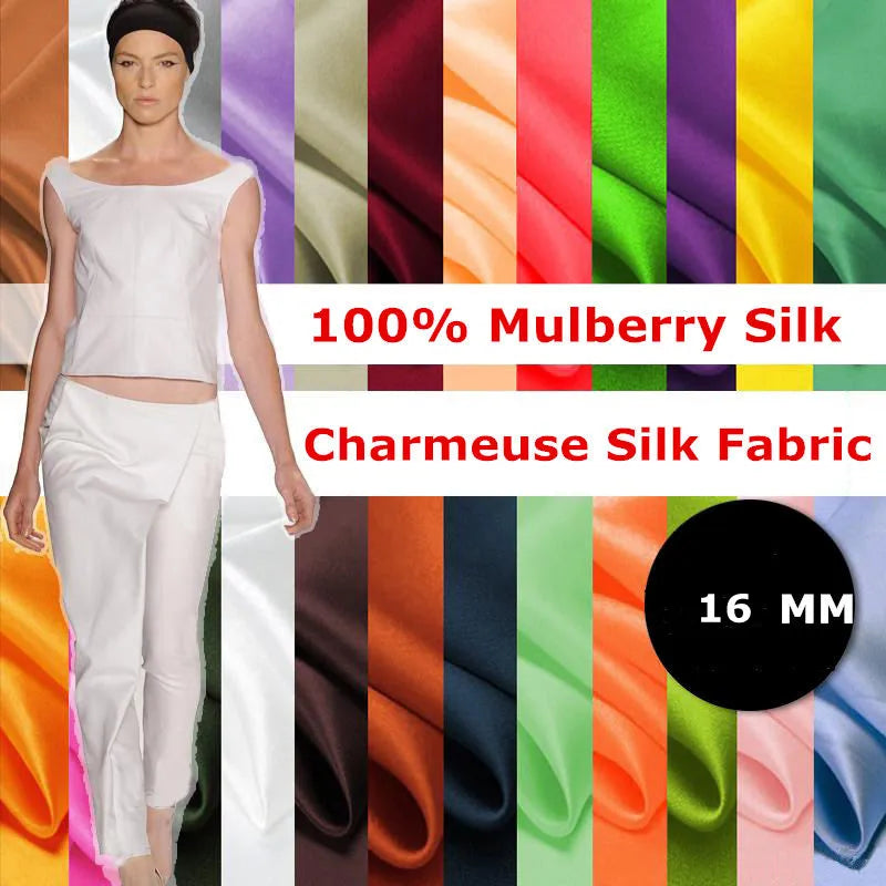 SILK PURE - 100% Mulberry Silk Fabric 114cm 16mm - The Fabric That Feels Like a Secret