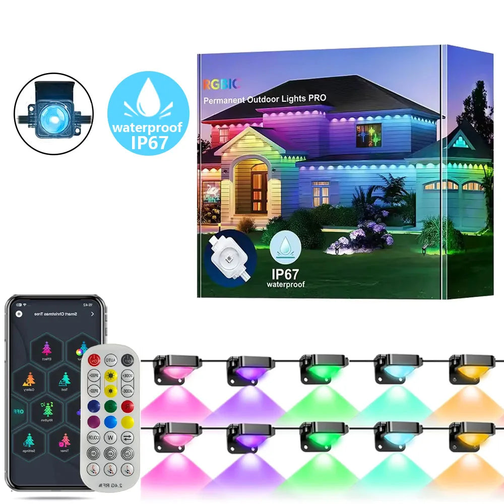 Permanent RGB Eave Lights - 5 to 90 m - Smart Glow