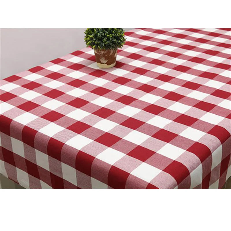 PLAID COTTON LINEN FABRIC - Yarn-Dyed Weave, 26 Colors - Warm Rooms