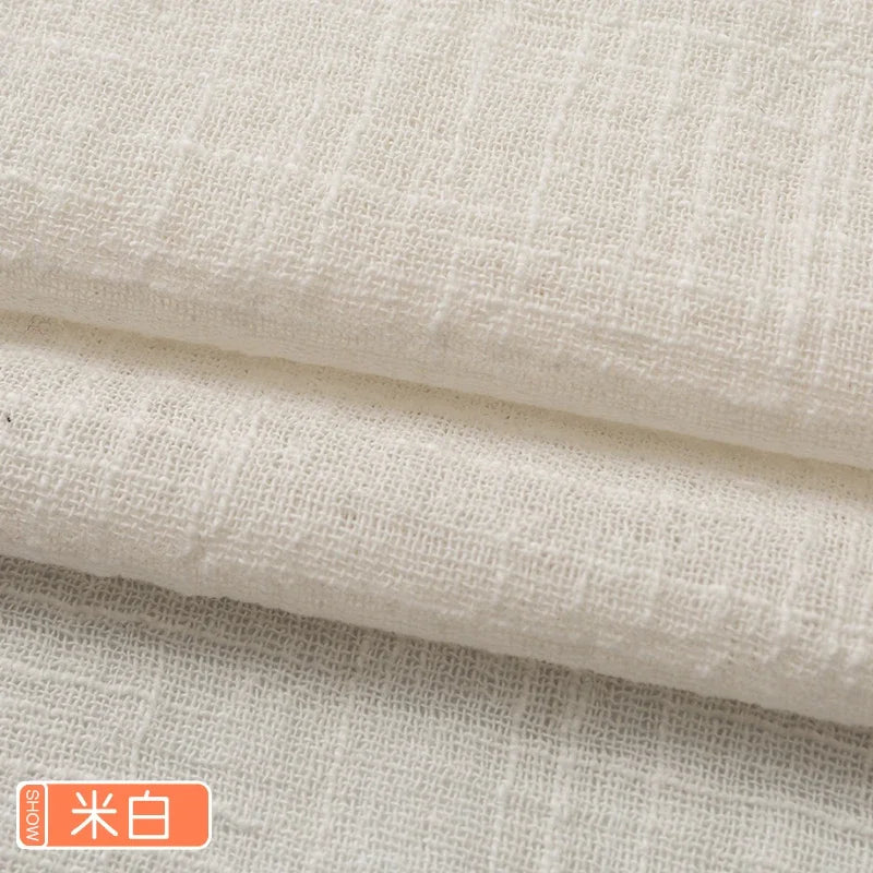 Soft Thin Linen Cotton Fabric Solid Color Organic Material Pure Natural Flax For Sewing Handmade Clothes Patchwork Fabric