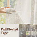 LINEN TEXTURED SHEER CURTAINS - 200gsm, 5 Headings, 25 Sizes - Calm Rooms