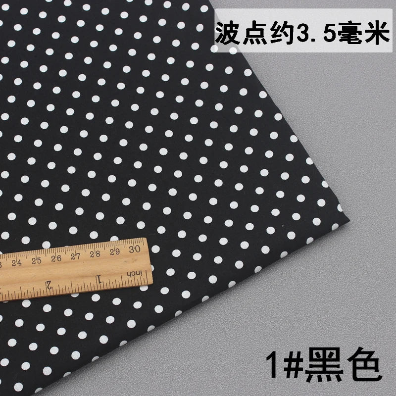 Pure Cotton Polka Dot Poplin Fabric Thin Upholstery By the Meter for Clothes Shirts Pants Skirts Dresses DIY Sewing Soft Textile