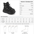 Y2K Gothic Patent Ankle Boots – Metal Decor Platform