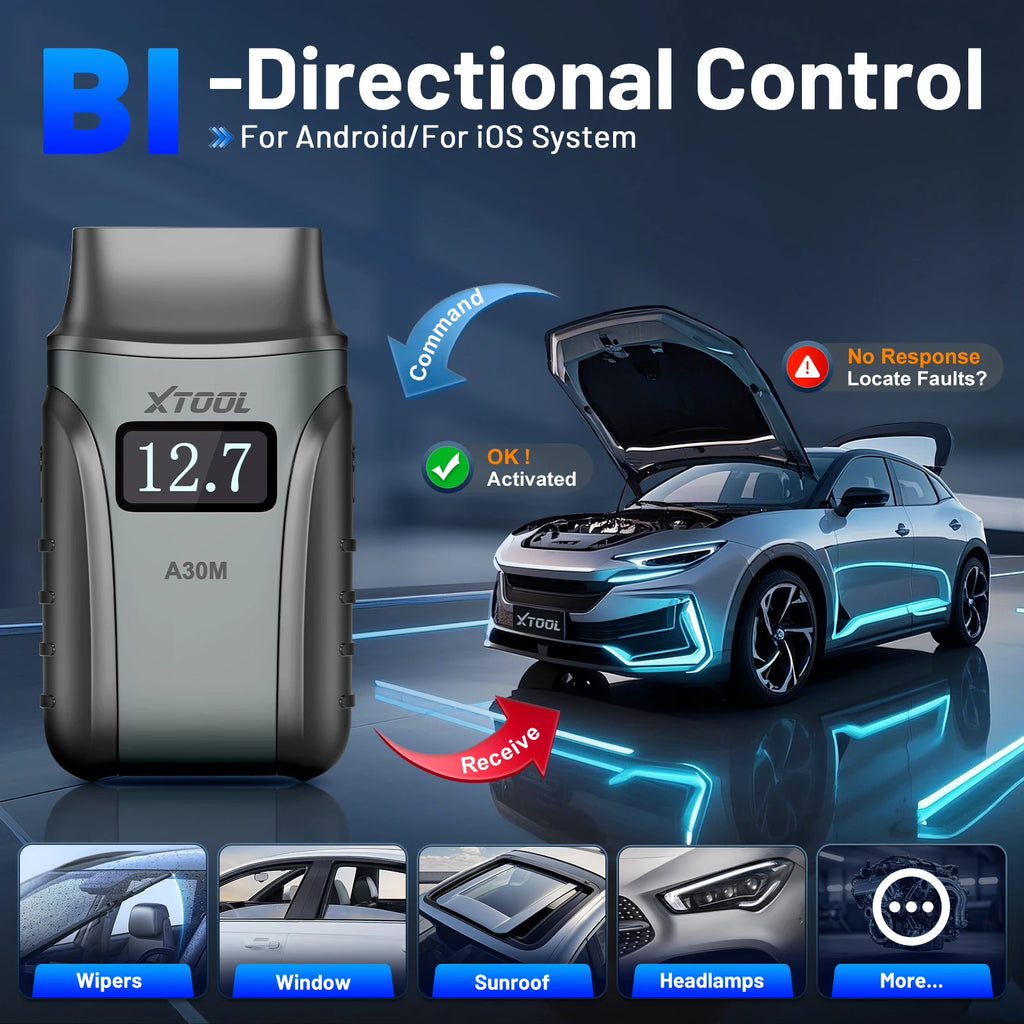 XTOOL A30M Scanner - Bluetooth Diagnostics - Garage Insight