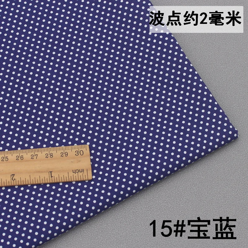Pure Cotton Polka Dot Poplin Fabric Thin Upholstery By the Meter for Clothes Shirts Pants Skirts Dresses DIY Sewing Soft Textile