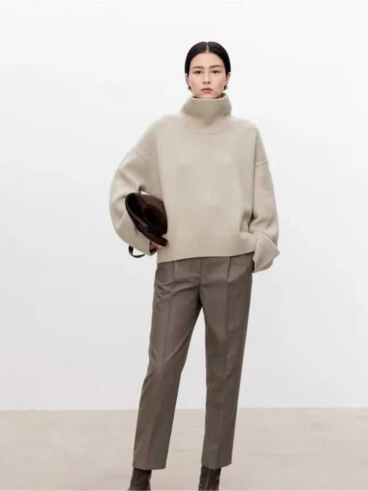 Pure Cashmere Oversized Turtleneck