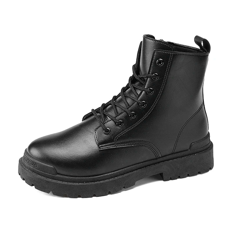 TRAIL BOSS - Men's Retro Leather Hiking Boots - Thick Sole, Anti-Slip Ankle Boots