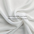 SILK COTTON CHIFFON GAUZE - 50% Mulberry Silk, 136cm Wide - Ivory Drape
