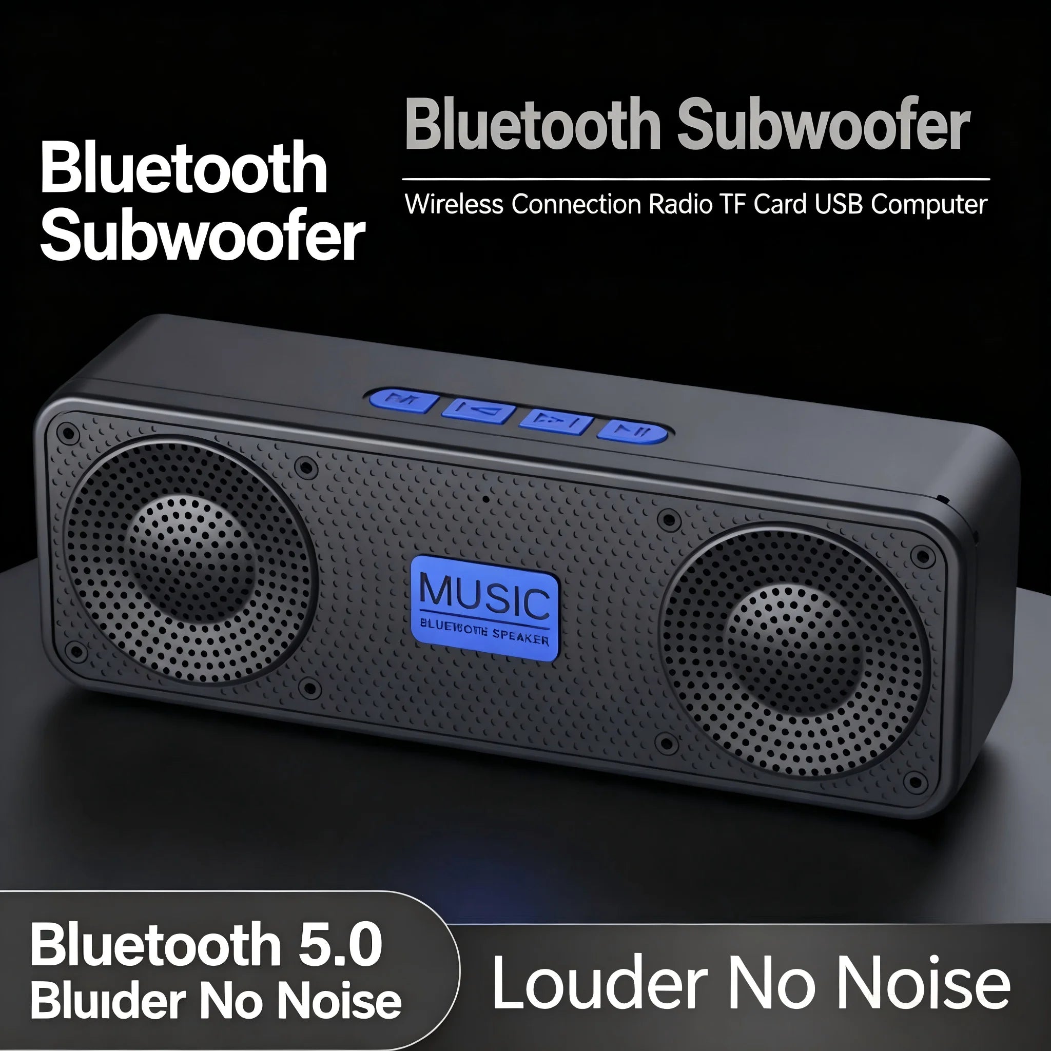 Wireless Bluetooth Speaker Stereo FM Radio USB AUX