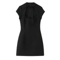 HH Summer Polka Dot Mini Dresses For Women Casual Short Sleeve Lace Up Collar Dress Sexy Lady Club Party Woman Evening Dress