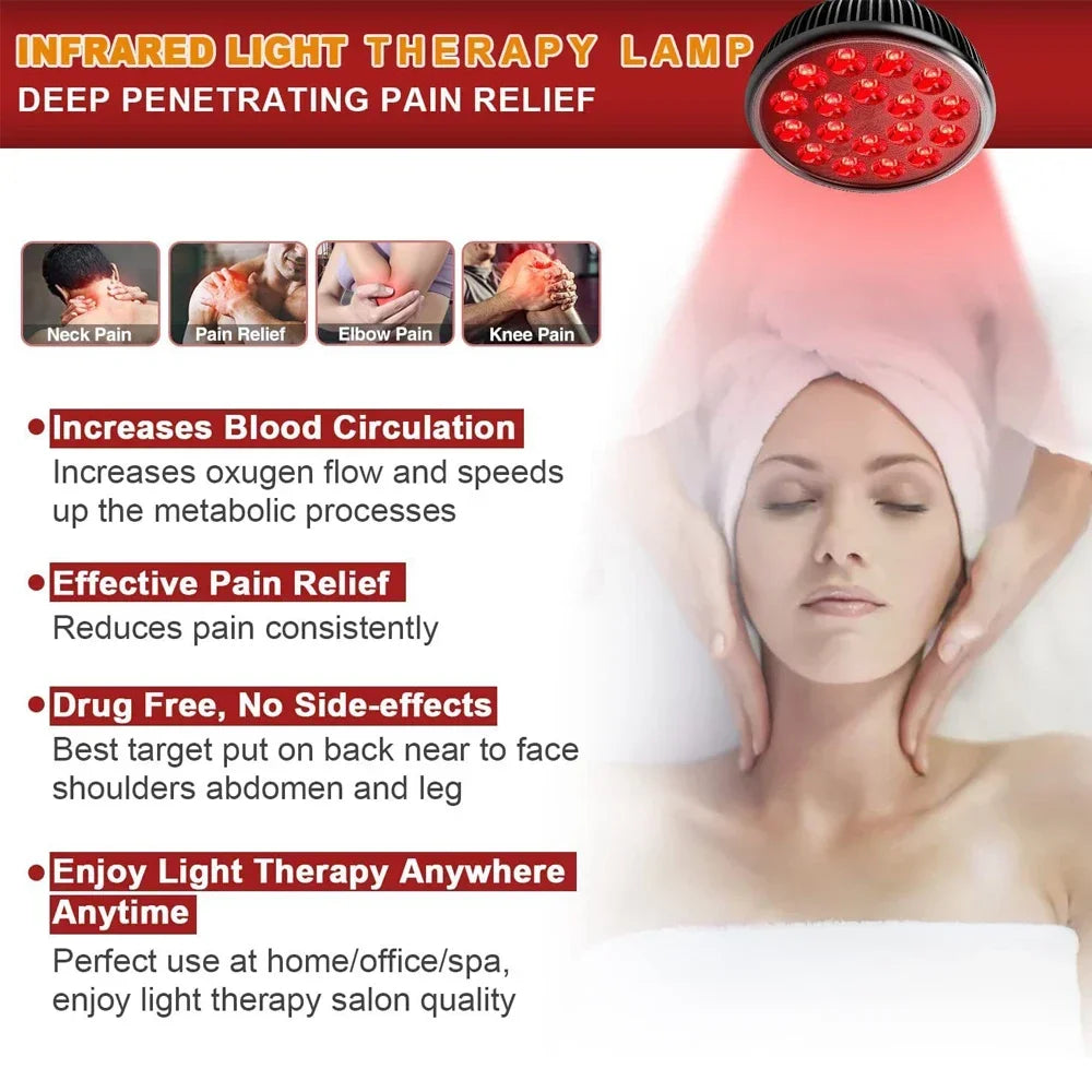 Red Light Therapy Lamp 54W – 660nm & 850nm