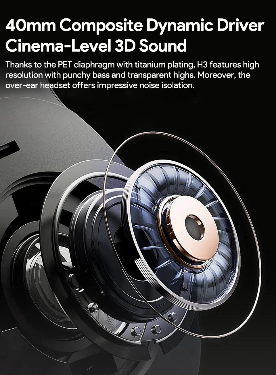 QCY H3 ANC Wireless Headphones BT 5.4 Hi-Res 43dB