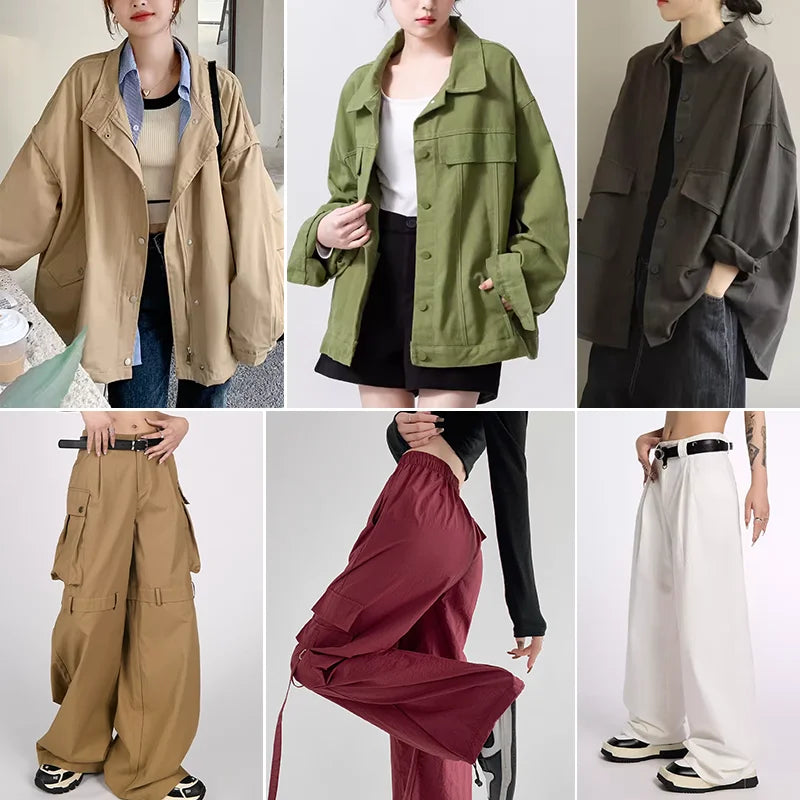 100% Cotton Twill Single Yarn Drill Fabric Solid Color Non-Shrink Cloth for Workwear Skirt Jacket Pants DIY Home Sewing Material